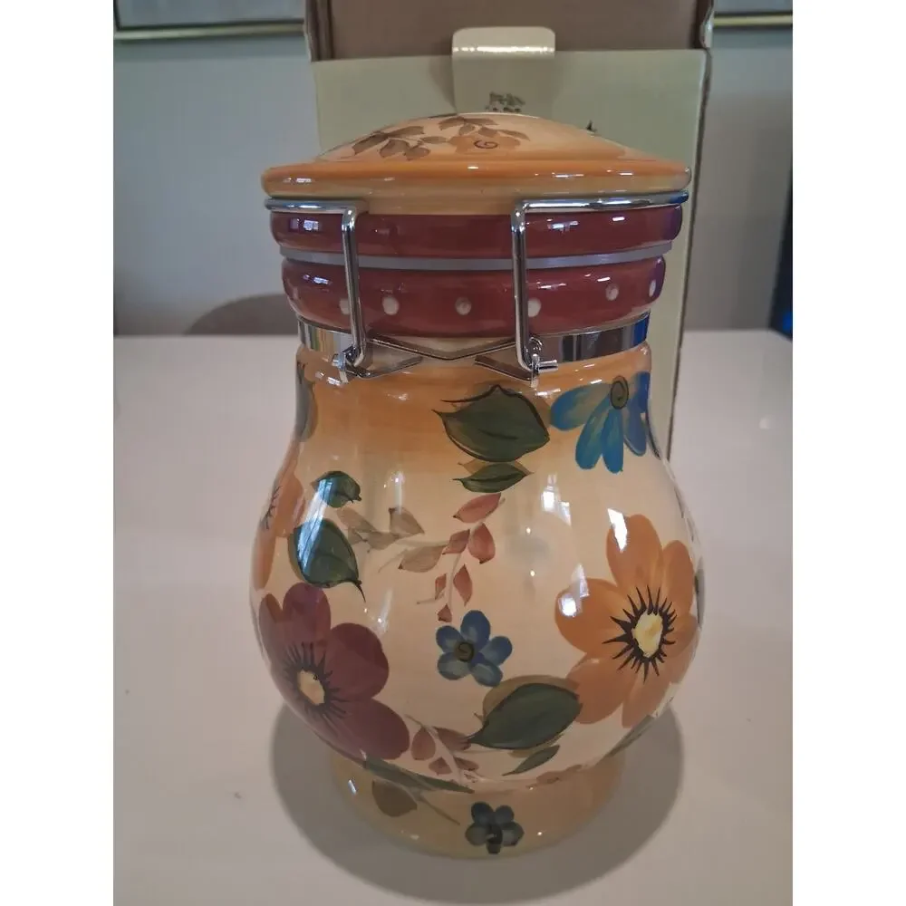 Vintage 2003 Oneida Sunset Bouquet Medium Canister R704956 - New Old Stock...